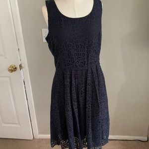 EUC Eyelet J Crew Factory Fit and Flare Dress, Sz 8